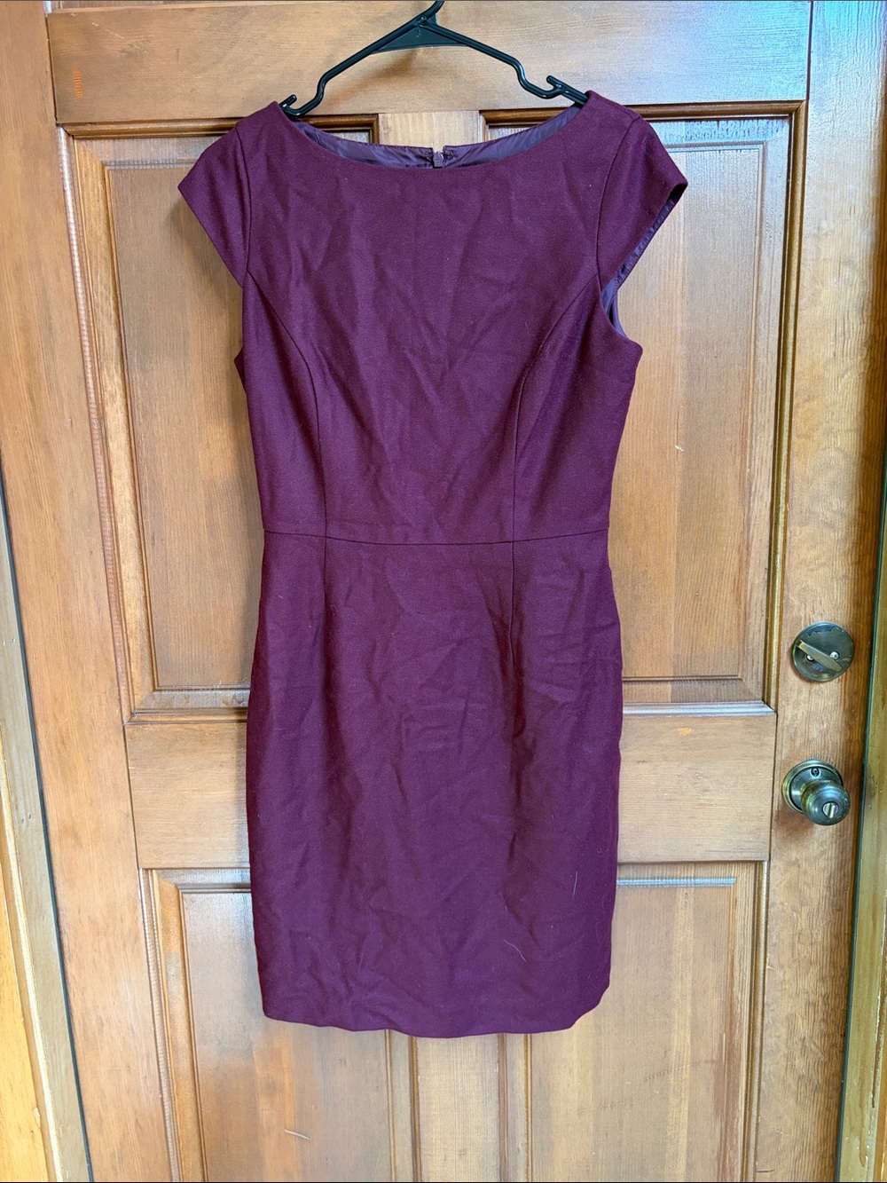 Pim + Larkin Cap-Sleeve Sheath Dress in Wine Size Small